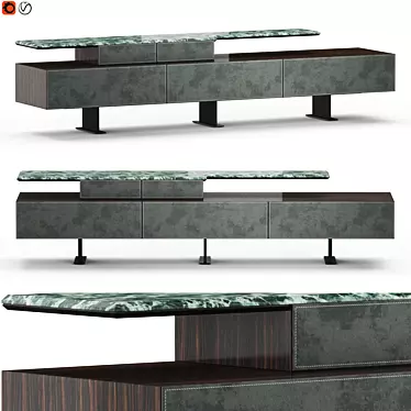 Modern Longhi Neptune Sideboard: Sleek and Functional 3D model image 1 