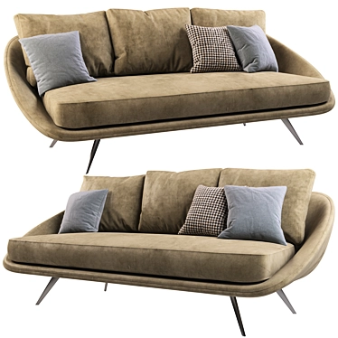 Luxury Roma Sofa: Modern Stylish Design 3D model image 1 