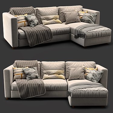 Modern IKEA Finnala Sofa 3D model image 1 