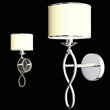 Elegant Lampshade Sconce 3D model image 1 