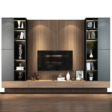 Modern TV Wall Shelf | Set 190 3D model image 1 