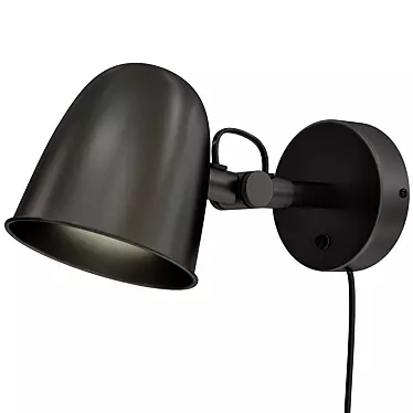 Modern SKURUP Wall Lamp: Sleek Black Design 3D model image 1 