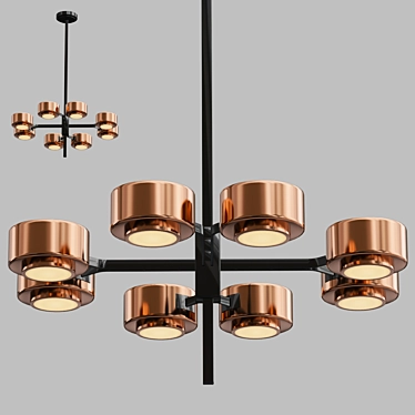 Elegant Jalen Chandelier: 2016 Version 3D model image 1 