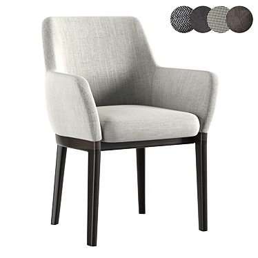 Elegant Devon Chair: Molteni MC 3D model image 1 