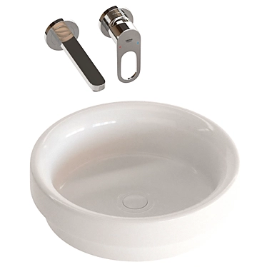 Clever Washbasin Set with Mixer 3D model image 1 