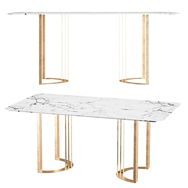 Classic Boston Dining Table 3D model image 1 