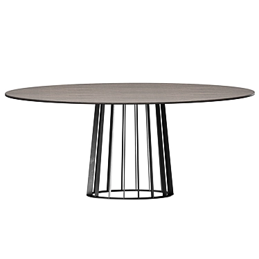 Modern Oval Dining Table by Mia Casa 3D model image 1 