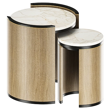 CEUTA Modern Side Table 3D model image 1 