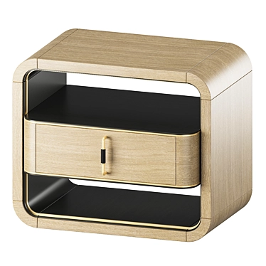 Elegant COLMAR Bedside Table 3D model image 1 