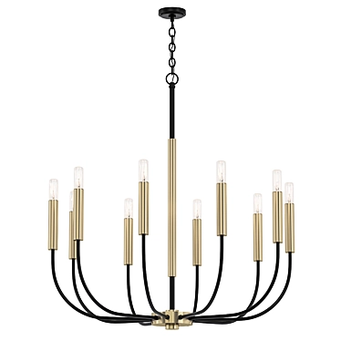 Elegant Ten-Light Chandelier 3D model image 1 