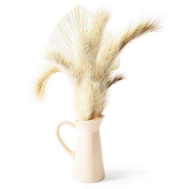 Chic Pampas Grass Décor 3D model image 1 