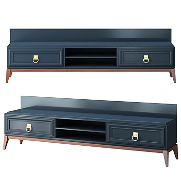Elegant TV Stand: Stylish Accommodation for Your Entertainment 3D model image 1 