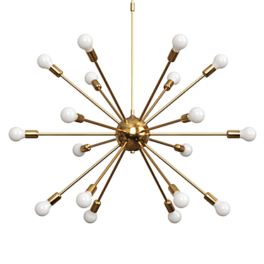 Sleek Sputnik Chandelier | Atomic 18 3D model image 1 