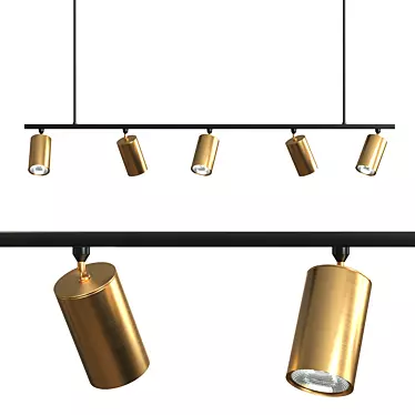 Sleek Lino 5Light Pendant 3D model image 1 