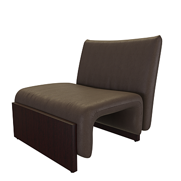Modern Leather Armchair 3D model image 1 