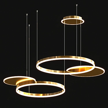 Elegant Medea Ring Chandelier 3D model image 1 