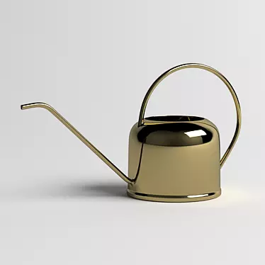 Metal Watering Can: Stylish and Functional 3D model image 1 