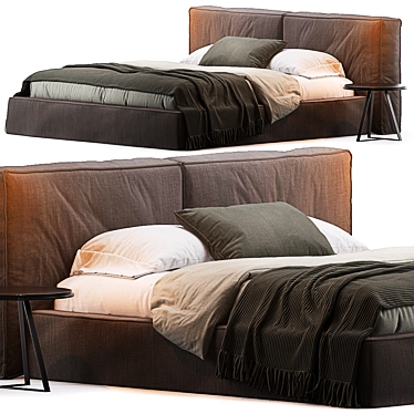 Elegant Flann Bed by Ditre 3D model image 1 