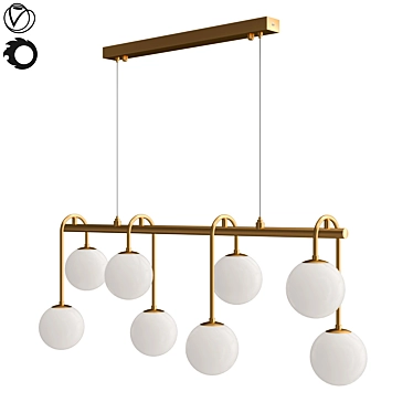 Lulla Long: Elegant and Modern Lamp 3D model image 1 