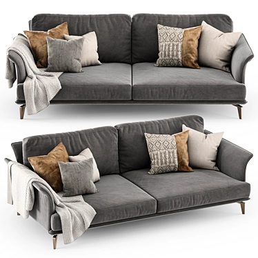 MAXIM Nube Italia: Stylish and Comfortable Sofa 3D model image 1 