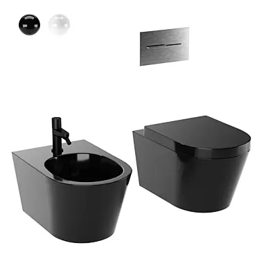 Italian Valdama WC/Bidet Set 3D model image 1 