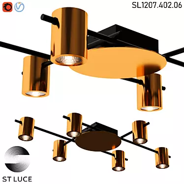 Veroli Ceiling Lamp: Modern High-Tech Design 3D model image 1 