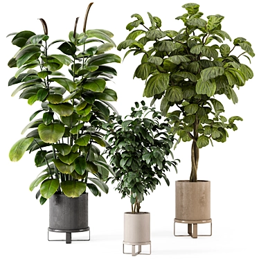 Ferm Living Bau Pot Large - Set 422: Stylish Indoor Plants 3D model image 1 