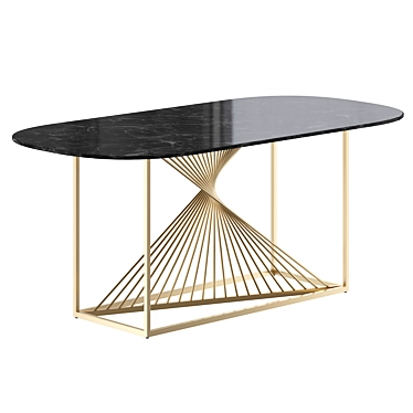 Elegant Marquis Champagne Gold Table 3D model image 1 