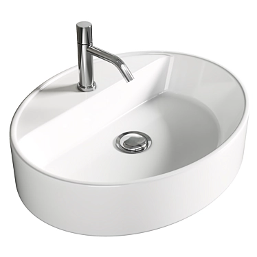 Olympia Oval London 50 Countertop Basin 3D model image 1 