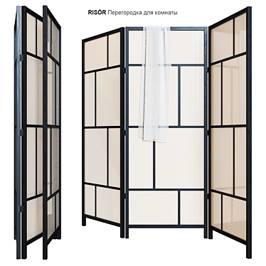  RISÖR IKEA Room Divider - Stylish and Versatile 3D model image 1 