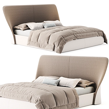 Elegant Giorgetti ALTEA Double Bed 3D model image 1 