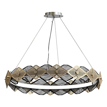 Gilded Elegance: Rote Pendant Light 3D model image 1 