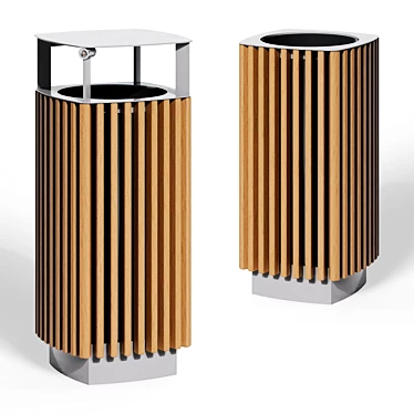 QuinBin: Stylish and Secure Waste Bins 3D model image 1 