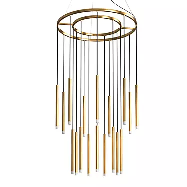 Grok Candle Chandelier 3D model image 1 