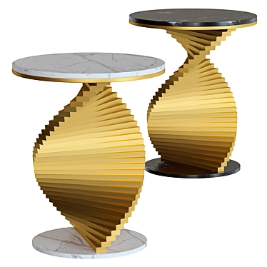 Sleek Marble Coffee Table: 100stolov 3D model image 1 