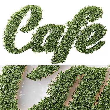 Indoor Letter Wall Plants 3D model image 1 