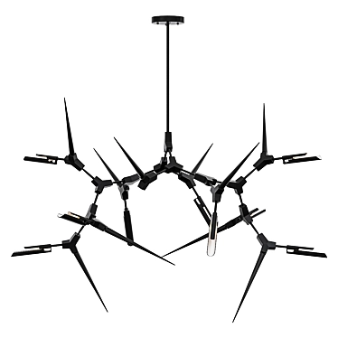 Spike and Thorn Designer Chandelier 3D model image 1 