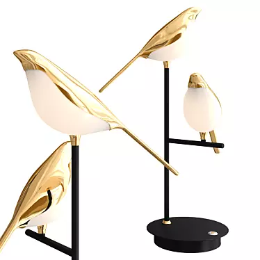 Metal Magpie Wall Art 3D model image 1 