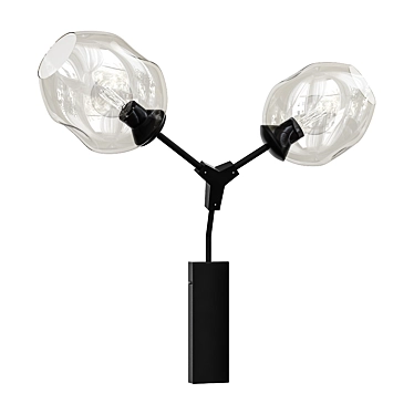 CRUMPLED GLASS WALL LAMP 3D model image 1 