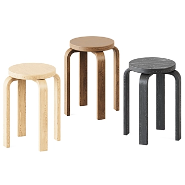 Elegant Artek Stool. Stylish & Compact. 3D model image 1 