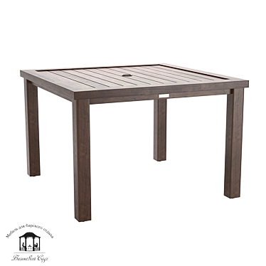 Albero Solido Aluminum Dining Table 3D model image 1 