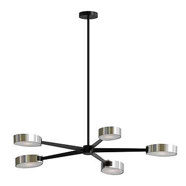 Elegant Allisio 5-Light Chandelier 3D model image 1 