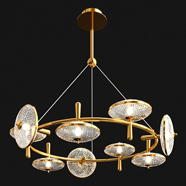 Elegant CECILIA Chandelier: Captivating Illumination 3D model image 1 