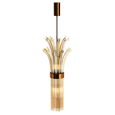 Luxury Contemporary Pendant Chandelier 3D model image 1 