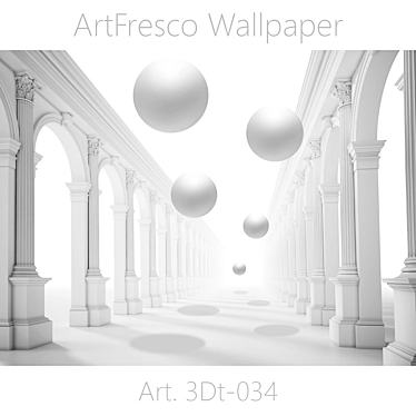 Seamless 3D ArtFresco Wallpaper: Transform Your Space 3D model image 1 