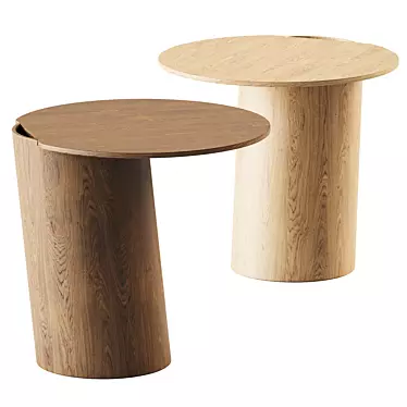 Bias Wooden Side Table 3D model image 1 