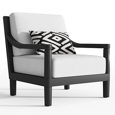 Restoration Hardware Miramar Aluminum Lounge Chair 3D model image 1 