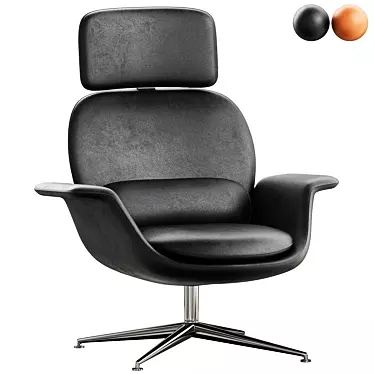 Contemporary Leather Armchair 3D model image 1 