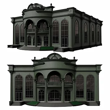 Elegant Wedding Venue Building 3D model image 1 