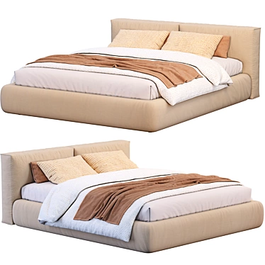 Luxury Lomo Bed: Elegant and Stylish 3D model image 1 